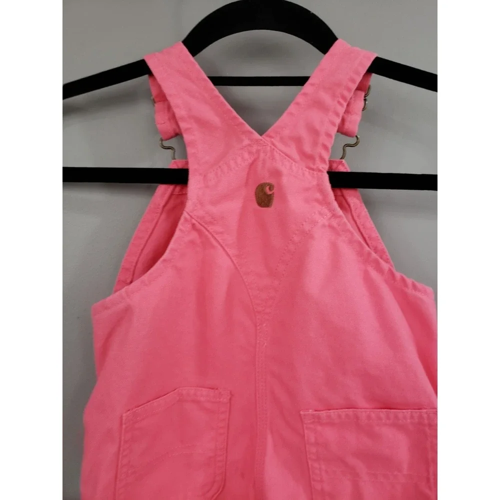 Carhartt‎ Baby Girl Pink Overalls 18 Months Snap Bottom Toddler